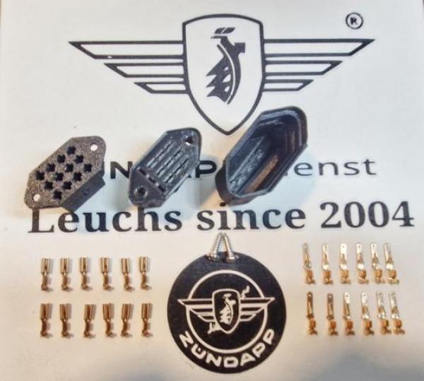 Kabelbaum 29 teilige Steckverbindung Cockpit – verbesserte Ausführung – Zündapp Typ 517 529 530 rundes Cockpit KS 50 GTS 50